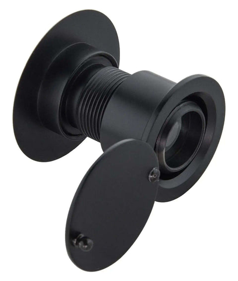 Solid Brass Door Peephole Viewer With 220 Degree Wide Viewing Angle And Heavy Duty Rotating Privacy Cover For Front Door Security, side view
