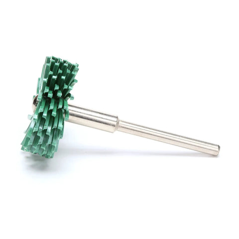 Radial Bristle Disc 1 Inch Diameter Deburring And Finishing Tool With Abrasive Filled Bristles For Blending Polishing And Coating Removal