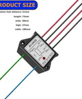 12V Relay Module DPST 1NO 1NC 8A With LED Indicator, Heavy Duty Relay Board For AC DC Control, Ultra Low 33mA Draw, Universal Input 10 To 13V AC Or 9.6 To 15V DC, Plug And Play For Arduino And DIY Projects, size 72x38x27mm