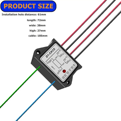 12V Relay Module DPST 1NO 1NC 8A With LED Indicator, Heavy Duty Relay Board For AC DC Control, Ultra Low 33mA Draw, Universal Input 10 To 13V AC Or 9.6 To 15V DC, Plug And Play For Arduino And DIY Projects, size 72x38x27mm