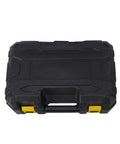 Black carrying case for Jeffergarden Mini Bench Grinder 100W With Six Speeds Cordless Polisher, compact and sturdy design.
