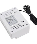 Beefed Up Digital Thermostat Temperature Controller With 30A High Power, Precise Temperature Regulation, Timer Function, Works With 220V AC Or 12V/24V DC, Adjustable Range For Heating And Cooling, Industrial DIY Ready DC24V 600W, white plastic case with wired sensor