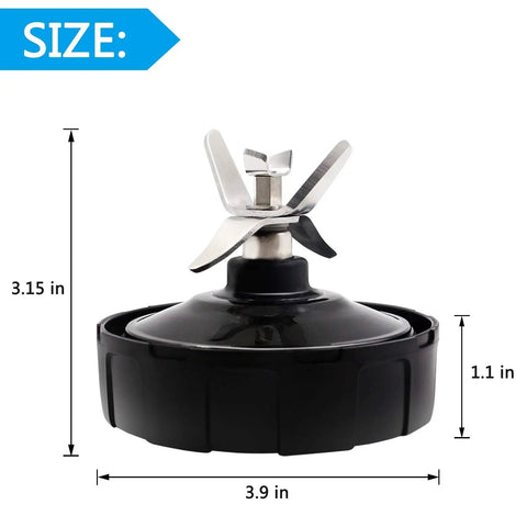 Two Pack 7 Fins Extractor Blades Replacement Bottom Blade For Ninja Blender Nutri Ninja Auto iQ Fits 18oz 24oz 32oz Cups NN100