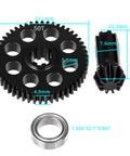 Beefy 40Cr Steel Differential Spur Gear With Pinion Assembly Drive Gear dimensions for 1/14 1/16 scale RC Cars