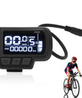 Six Pin LCD Ebike Display Panel For 24V 36V 48V 60V Electric Bikes On 22.2mm Handlebar With Real Time Speed Battery Level And Distance Readout
