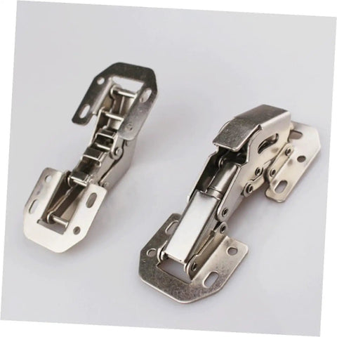 Two stainless steel 4 Inch Soft Close Damping Cabinet Hinges Set Of 4 For Kitchen And Closet Furniture Stainless Steel Wardrobe Door Hinges