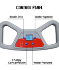 Control panel of Foldable Walk Behind Floor Scrubber Machine With 180 RPM And 300W Motor, displaying settings and controls.