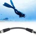 Carbon Fiber Woven Diving Hose With Dope High Pressure Precision in underwater use with diver and snorkel regulator line visible