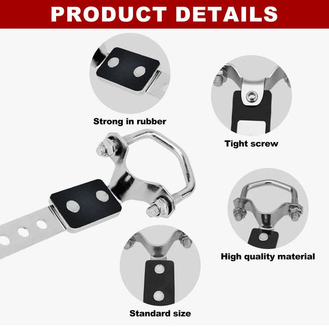 Heavy Duty Exhaust Hanger Kit Two Pack Universal Flexible Muffler Bracket With Anti Vibration Design product details