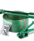 Five Eighths Inch Polyester PET Banding Kit For Pallets 1049 Feet Long Strapping Set With Heavy Duty Steel Tensioner And Sealer