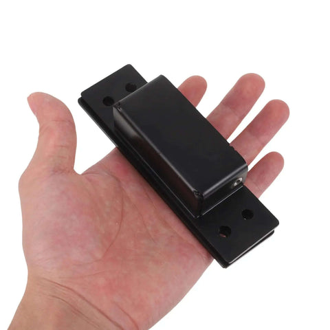 Heavy Duty Adjustable Invisible Door Hinges Black 5-Inch Square Concealed Cabinet Secret Door Hardware For Interior Doors