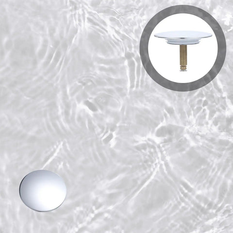 Copper Bathtub Drain Stopper with Rotary One Press Sealing in water, showing smooth design and installation view.
