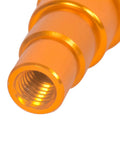 Close-up of an orange aluminum adapter for Rock Solid Heavy Duty Piston Pin Puller And Wrist Pin Remover Tool.