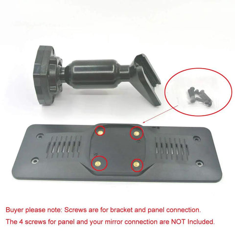 Metal Rear View Mirror Back Plate Panel And Dash Cam Mount Arm For Car DVR Replacement Strap Free Bracket on white background