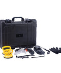 Grab And Go Car Emergency Escape Tool Kit With Window Breaker Safety Hammer Auto Glass Cutter and Vacuum Suction Cup displayed with case