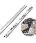 Heavy Duty Trench Drainage System Kit For Outdoor Pathways Featuring Stainless Steel Grate With French Drain Layout