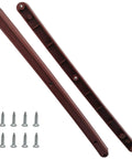 Smooth As Silk Brown Plastic Drawer Slides Hella Durable Side Mounted Glide Tracks for Dressers, 298mm long with screws included.
