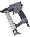 Slick Lightweight Pneumatic Brad Nailer delivering smooth air powered performance with ergonomic grip and 100 nail capacity.