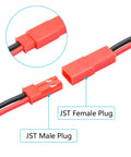JST Female and Male Plugs on XT60 Female To JST Female Connector Adapter Kit 3 Pack With 20 AWG 3 Inch Cable For RC Lithium Battery Charging