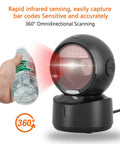 Automatic Omnidirectional Desktop Barcode Scanner Hands Free USB Wired QR Code Reader For 1D 2D Barcodes scanning a bottle