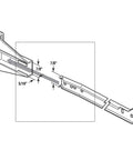Illustration of Drawer Side Track Brackets In White Nylon For Side Mounted Drawer Slides Durable Plastic Construction Fits Most Ball Bearing Hardware
