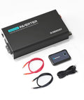2000W Pure Sine Wave Inverter With Auto Transfer Switch And Bluetooth Module 12V To 110V Power Converter, remote, cables