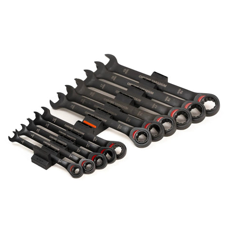 Basics Wrench Organizer Kit With 16 Rubber Holders for tool drawer, modular toolbox organizer system, wrenches neatly arranged