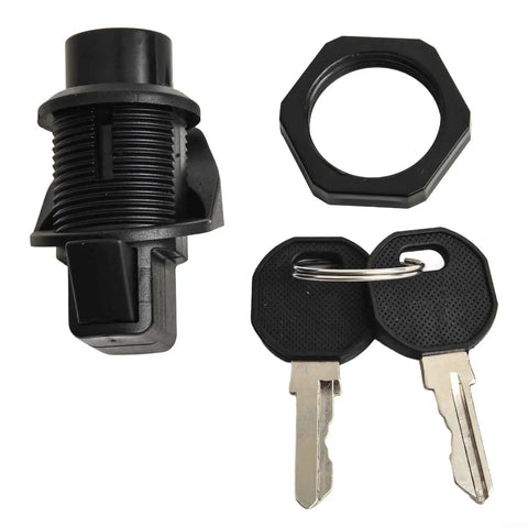 Black 27mm Push Fit Latch For RV And Marine Storage Boxes With Keys Metal Camper Cabinet Door Replacement Kit Secure Button Lock