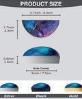 2 Pack Fluid Art Cabinet Pulls With Dope Blue Purple Gold Marble Pattern 3 Inch Center Hole Brushed Nickel Semicircle Drawer Handles For Kitchen Vanity Bathroom Dresser Hardware in different sizes