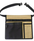 Heavy Duty Adjustable Tool Belt Pouch With 6 Pockets, Reinforced Canvas Construction For Screwdrivers, Rulers And Other Hand Tools, Durable Gray Carpenter Belt For Pros And DIY Projects, front view