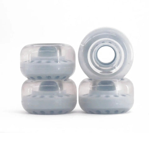 Outdoor Roller Skate Wheels Light Blue 4 Pack 38mm X 62mm 80A Durable Urethane for park ramps and rough pavement use.