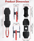 Witaxima brake caliper compression tool with red handle and extra 2 large plates (1.57-2.95 in), plus 4 hanger hooks