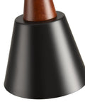 Top Tier Black Pendant Lights Set Of Two Slick Wooden Dome Fixtures For Kitchen Island Or Rustic Barn close-up of black wood dome shade.