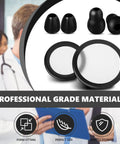 24 Pack Stethoscope Spare Parts Kit With Replacement Diaphragms And Ear Tips, Black Stethoscope Accessories for medical use.