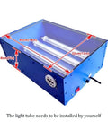 18 By 13 Inch 60W LED UV Exposure Unit With Timed Exposure And Four Light Tubes, blue tabletop silk screen printing light box