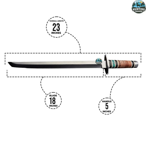 Hand Forged Short Sword With Sharp Tanto Blade, Custom Handmade Katana Steel Blade In D2 Steel, Fully Customizable, 23 inches