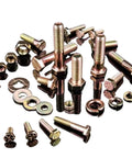 Heavy Duty Hex Bolt Kit With 772 Pieces SAE Coarse Thread Alloy Steel Nuts And Washers Gold Finish For Auto Repairs Machinery And DIY Projects In A Durable Storage Case, assorted bolts and washers