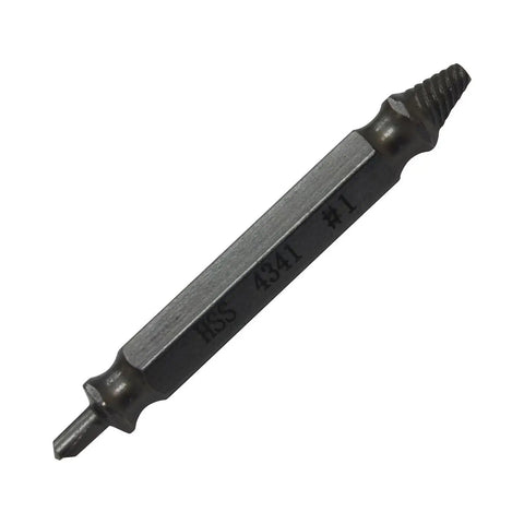 Close-up of a single drill bit from the Damaged Screw Remover Kit 4 Piece HSS Drill Bit Extractor Set For Stripped Screws Bolts Nuts.