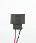 Plug And Play 2 Pin Coolant Level Sensor Connector Pigtail With Pre Crimped Wires 6 Inch Leads, black connector with red and black wires