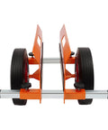 Beefy Heavy Duty Panel Dolly For All Terrain Use With 2 Wheel Slab Design And 10 Inch Solid Wheels, Supports Up To 1100 Lbs, Built Tough For Easy Mobility And Scratch Resistant Iron Construction front view