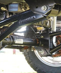 Beefy Superlift Radius Arms For Ford F 250 And F 350 Super Duty 4WD With 2 To 8 Inch Lift High Clearance Heavy Duty Off Road Ready Upgrade Includes Installed Bushings And EC Coat Finish on lifted front axle