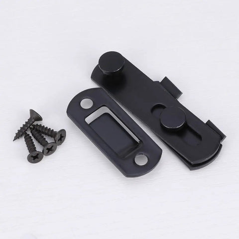 2pcs Stainless Steel Door Hasp Latch, Rust Proof Gate Lock with Screws, includes a latch and mounting screws.