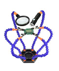 Pro Grade Third Hand Soldering Stand With Magnifier LED Light, PCB Holder, and Flexible Gooseneck Arms, 6 Pack shown assembled