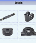 Components of Heavy Duty Aluminum Alloy Bike Seat Clamp For Road And Mountain Bikes, showing universal post clamp parts.