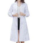 Unisex Lab Coat For Pros And Students With Pockets, Durable Stain Resistant Long Sleeve Medical Coat for Women And Men