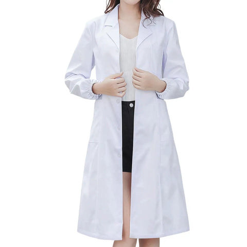 Unisex Lab Coat For Pros And Students With Pockets, Durable Stain Resistant Long Sleeve Medical Coat for Women And Men