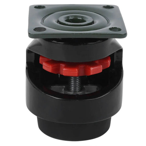 Hella Sturdy Adjustable Leveling Casters With 220 Pound Load Capacity Smooth Rolling nylon wheel with red adjustable feature.