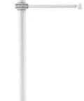 Vanity Top Three Swing Arm Guest Towel Holder With Dotted Accents Matte White Built To Last Solid Brass Construction For A Sturdy Tipping
