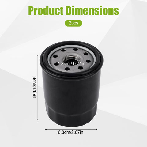 Two Pack Oil Filter Replacement For Transmission And Hydraulic Systems Fits A Wide Range Of Lawn Tractors And Outdoor Power Equipment Built Tough With Iron And Filter Paper Layers For Strong Filtration And Easy Install