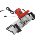 Heavy Duty Badass 1200W Electric Tile Chamfering Machine 43 Degree Adjustable Ceramic Tile Cutter view from above with power cord.